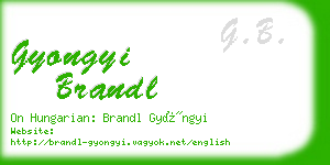 gyongyi brandl business card